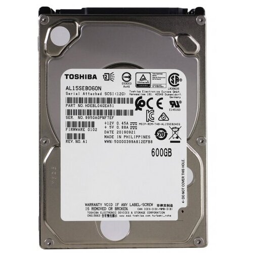 Жесткий Диск Toshiba HDEBL04GEA51 600Gb 10500 SAS 25 HDD 1604000₽