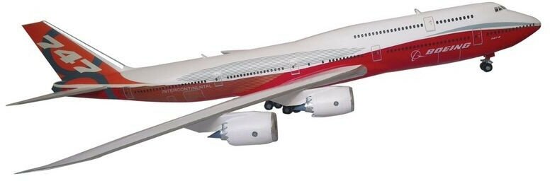 Сборная модель ZVEZDA Пассажирский авиалайнер Боинг 747-8, 1/144