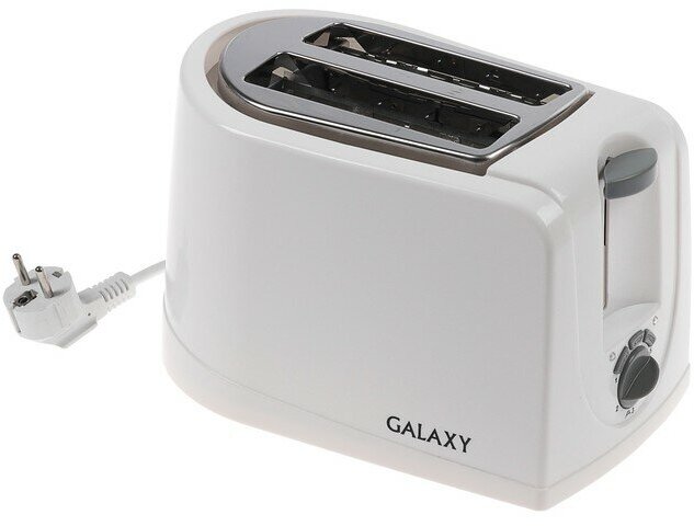 Тостер Galaxy GL 2906, 850 Вт, 5 режимов прожарки, 2 тоста, белый