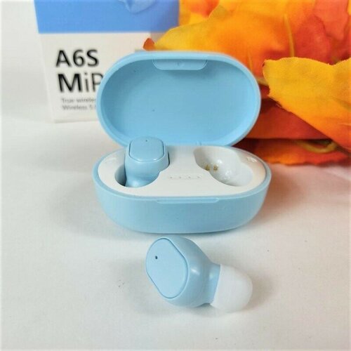 Гарнитура Bluetooth Macaron A6S MiPods Wireless 50 голубой 159900₽