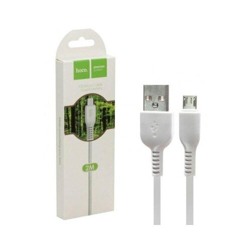 Кабель hoco. X20 Micro-USB (2м.) кабель для зарядки micro usb 2м белый