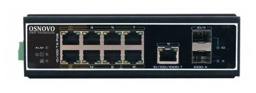 Коммутатор Osnovo SW-60812/I 8x100Мбит/с 1x1Гбит/с 2SFP 6PoE++ 300W