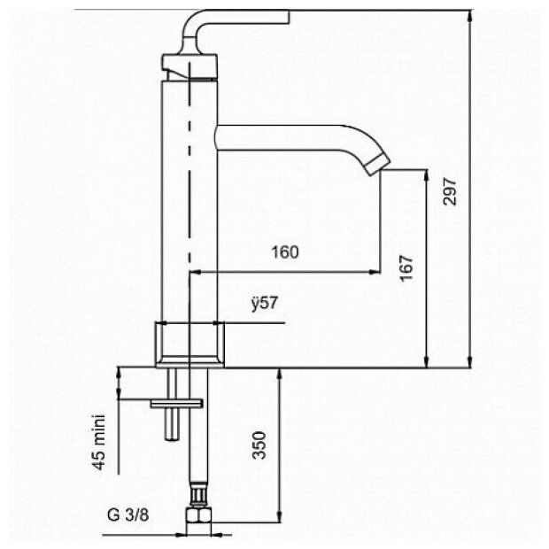 Смеситель для раковины Jacob Delafon Purist E14404-4A-CP - фотография № 9