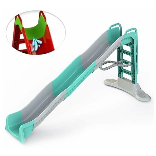 Горка Мега 01450/4 зеленый/серая 150х79х4000мм