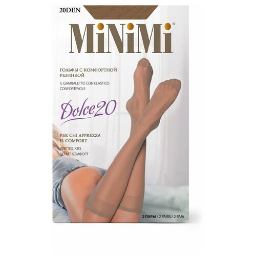 Гольфы MiNiMi, 2 пары, размер 0, бежевый гольфы полиамид minimi dolce 40 размер б р daino бежевый