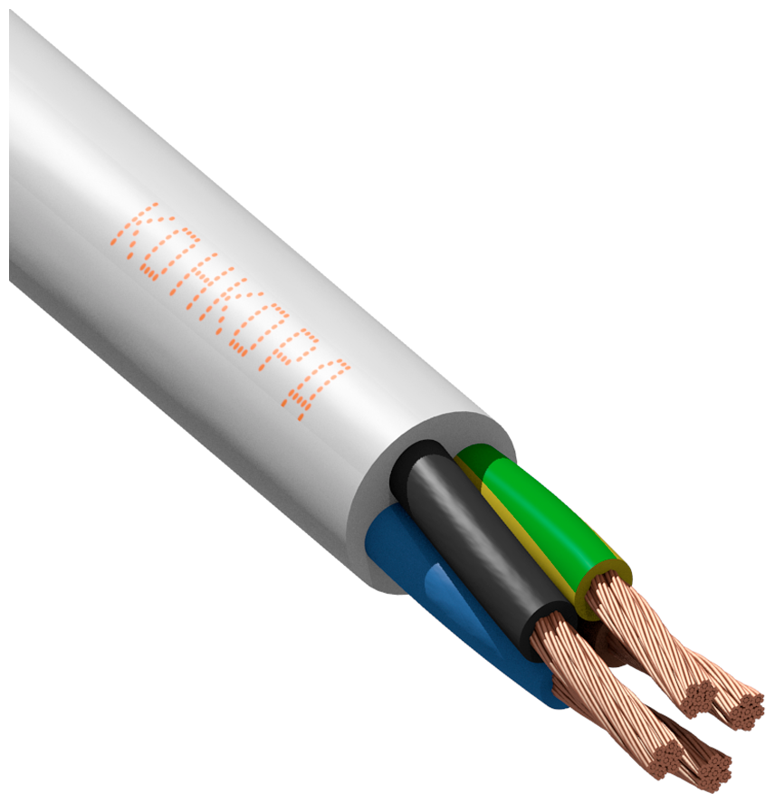 Провод гибкий ПВС 4х6 ГОСТ 7399-97 (Конкорд) 30м