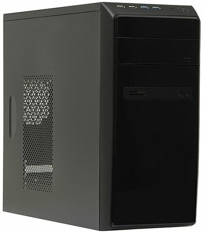Корпус Powerman Корпус Minitower Powerman ES-726BK, mATX, черный (450Вт)