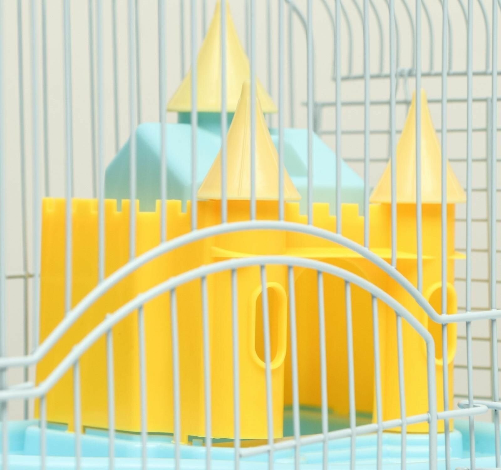 Клетка для грызунов "Пижон", укомплектованная с замком, 27 х 21 х 31 см, голубая 9304555 - фотография № 4