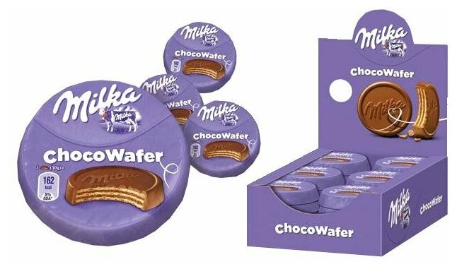 Вафли шоколадные Milka Choco Wafer 30шт по 30гр - фотография № 4