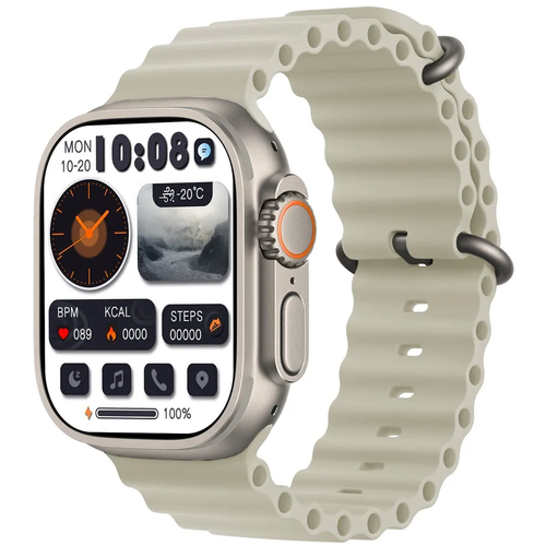 Умные часы Smart Watch HK8 PRO MAX Time Zone, Cмарт-часы 2023, iOS, Android, AMOLED экран, Темно-синий