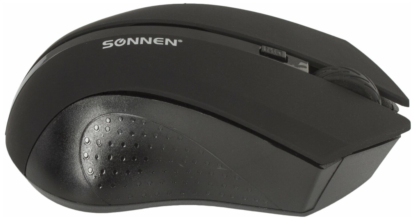 Мышь беспроводная Sonnen WM-250Bk USB 1600dpi 3 кнопки+1 колесо-кнопкаоптическая черная ОФИСМАГ - фото №11