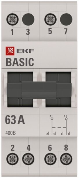 Трехпозиционный переключатель ТПС-63 2P 63А EKF PROxima - фотография № 3