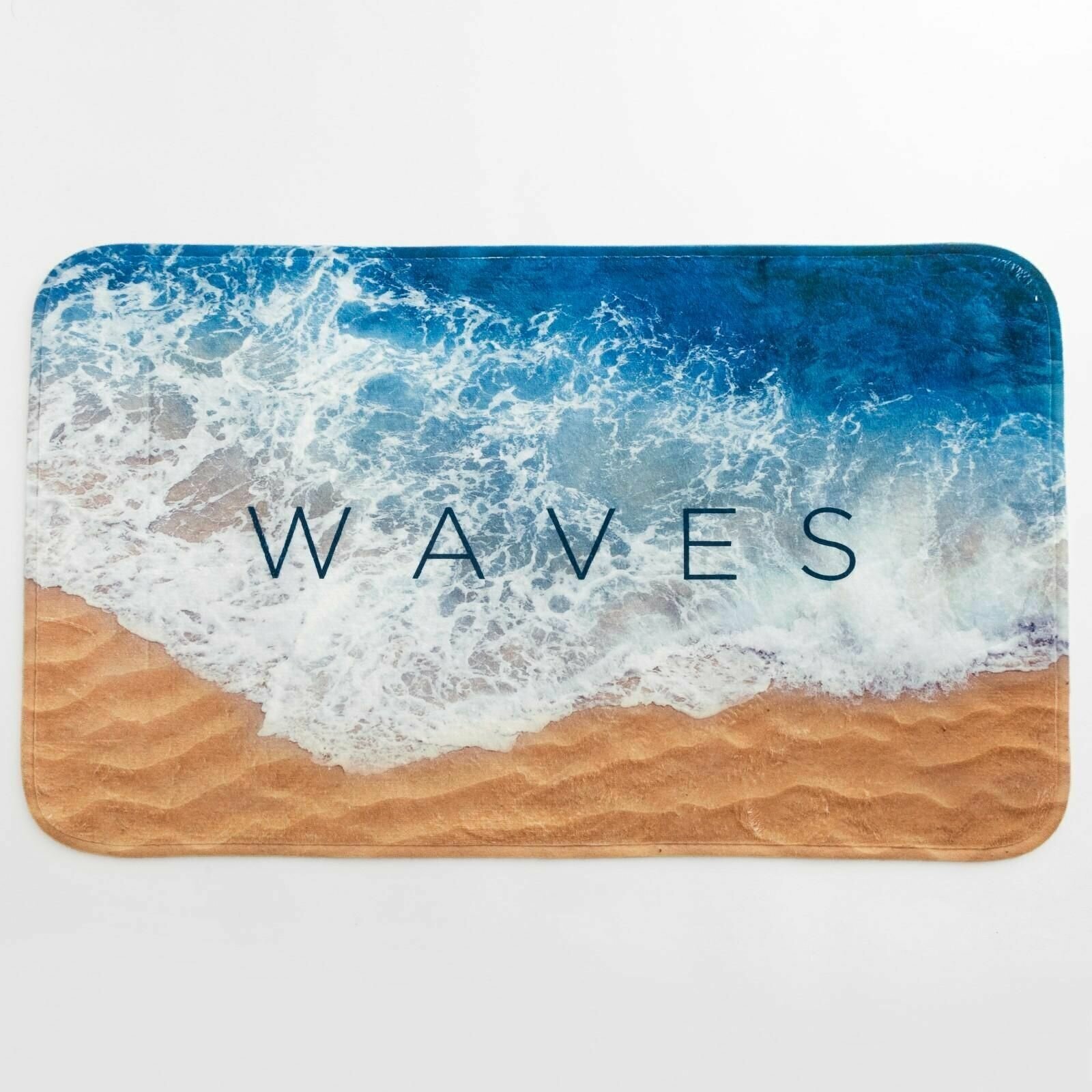 Коврик для ванной Этель "Waves", 80х50 см, велюр