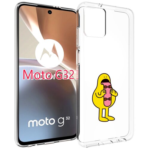 Чехол MyPads язычок скейтер для Motorola Moto G32 задняя-панель-накладка-бампер