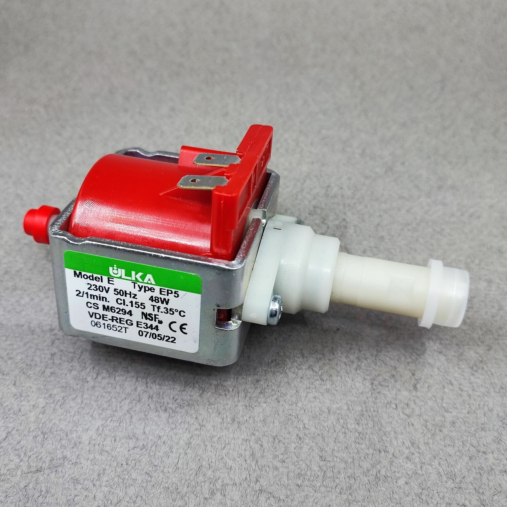 фото Насос помпа вибрационный ULKA EP5 для кофеварок, кофемашин, моющих пылесосов (Model E, 48W, 230V, CS M6294)