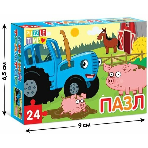 Пазл «Синий трактор: Весёлая ферма», 24 элемента рыжий кот пазл рамка синий трактор 24 элемента