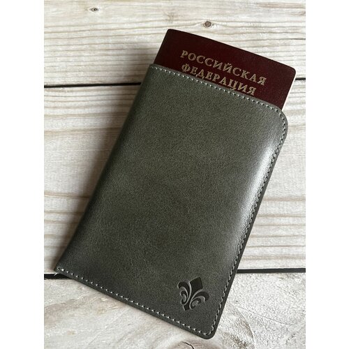 Обложка-карман для паспорта ОП-Б/серая, серый