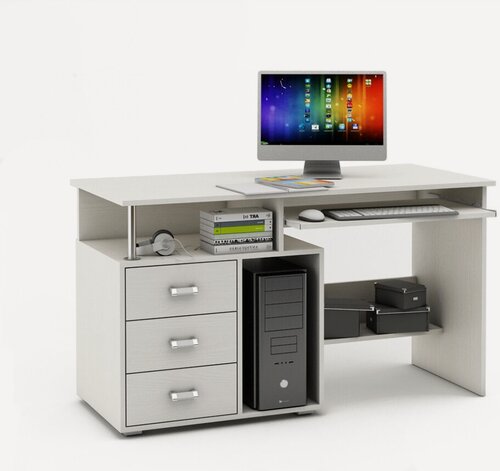 Изображение товара Стол компьютерный "Имидж (Арсенал) 59", 130x60x75 см, отделение для системного блока