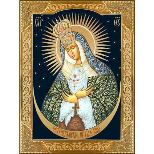 Икона Божией Матери Остробрамская Виленская на дереве икона божией матери остробрамская виленская киот 19 22 5 см