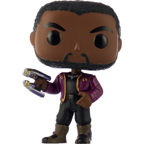 Фигурка Funko POP! Bobble Marvel What If T'Challa Star-Lord Unmasked (Exc) 56118, 10 см фигурка marvel funko pop what if zombie hunter spidey unmasked mt exc