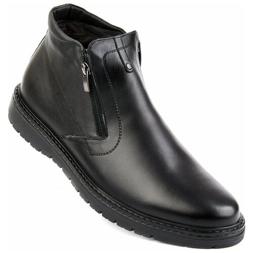 Ботинки STILUS, демисезон/зима, натуральная кожа, размер 48, черный