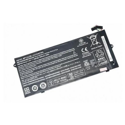 аккумуляторная батарея для ноутбука acer chromebook c720 ap13j3k 11 25v 3990mah 45wh Аккумулятор для Acer Chromebook 11 C720, C720P, C740 (AP13J3K, AP13J4K), 11.4V, 3920mAh, 45Wh, корот