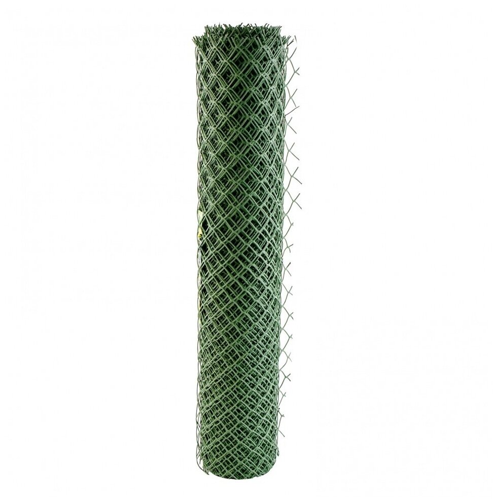 Решетка заборная в рулоне, облегченная, 1,5х25 м, ячейка 70х70 мм, пластиковая, зеленая// Россия 645 . - фотография № 6