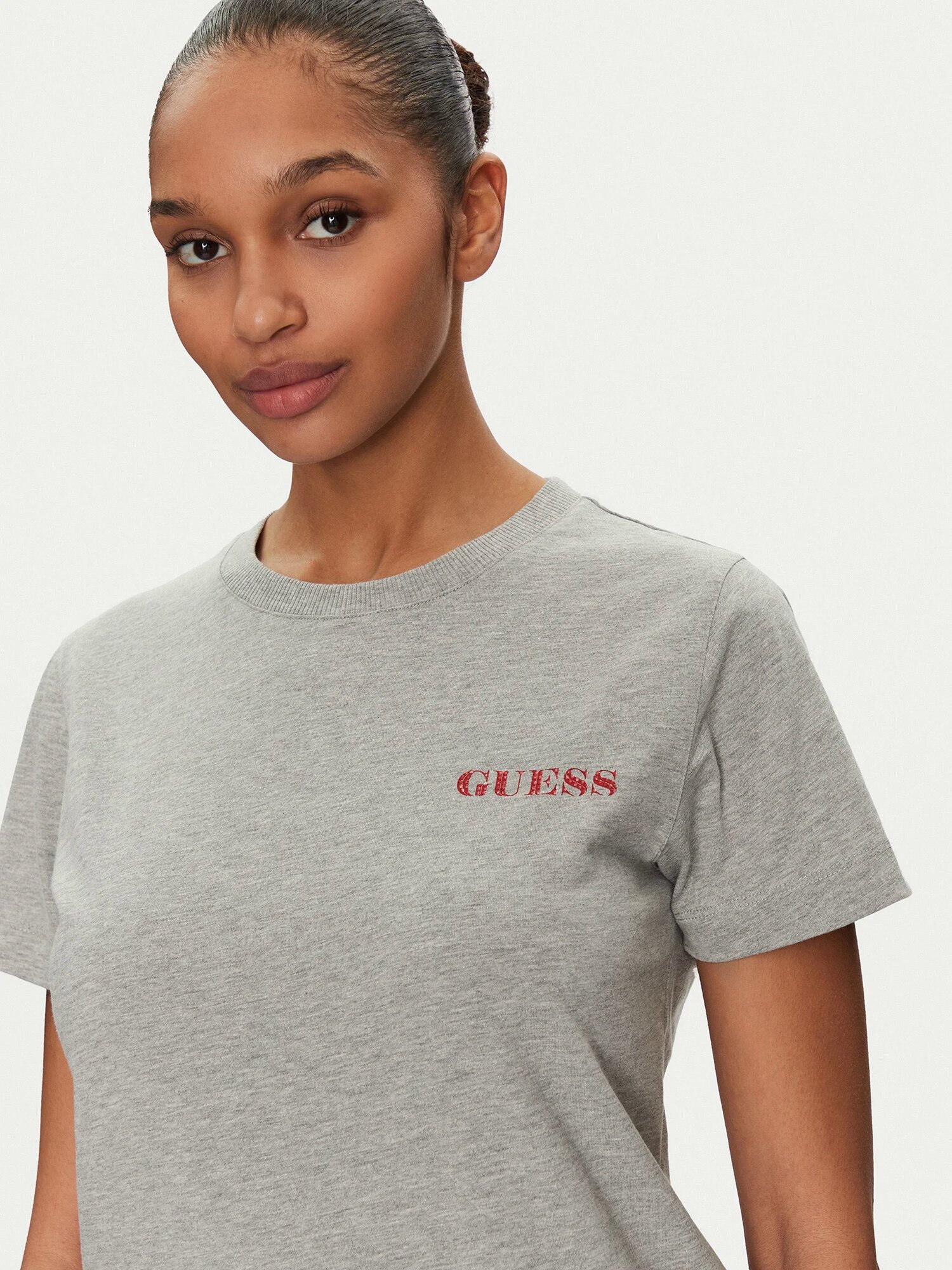 Футболка GUESS SS CN AMERICAN PRINT, размер S, серый — фото 1