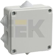 IEK Коробка КМ41233 распаячная для о/п 100х100х50мм IP44 (RAL7035, 6 гермовводов) UKO11-100-100-050-K41-44 (80 шт.)