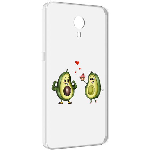 Чехол MyPads влюбленные-авокадо для Meizu M3 Note задняя-панель-накладка-бампер
