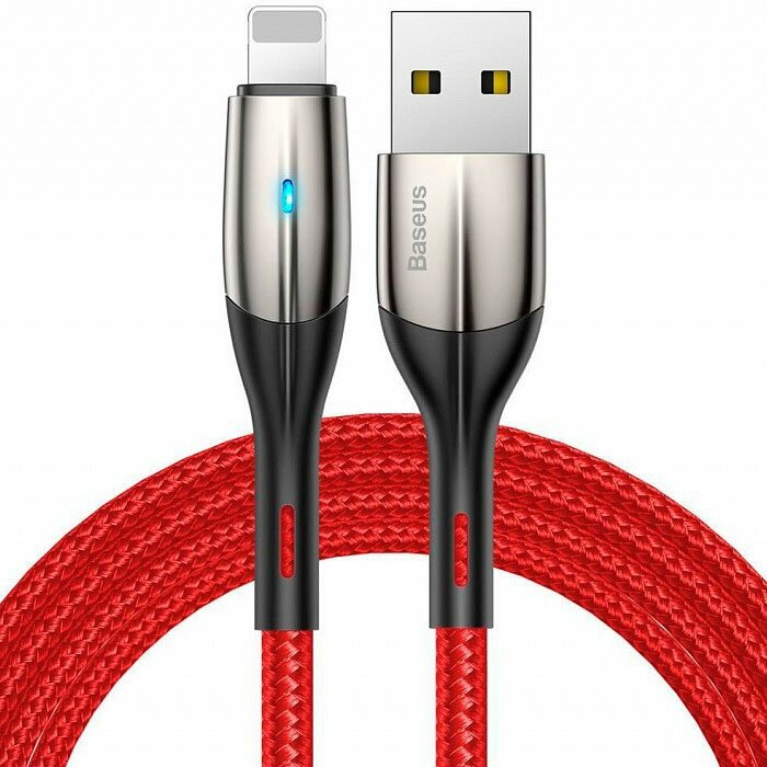 Кабель USB - Lightning 1м Baseus Horizontal Data Cable - Красный (CALSP-B09)