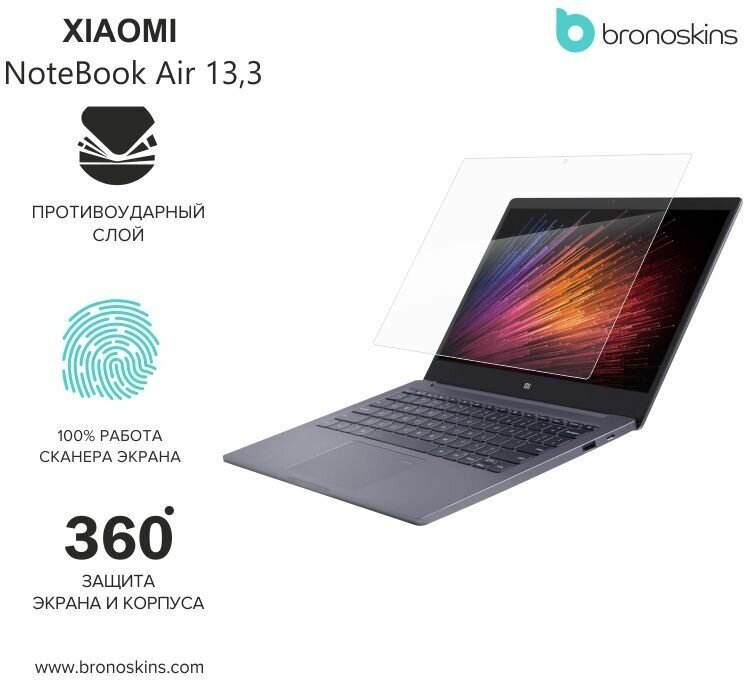 Защитная бронированная пленка на верхнюю крышку Xiaomi NoteBook Air 13,3 (Глянцевая)