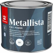 Краска по металлу и ржавчине Tikkurila Metalista глянцевая белая 0,4 л