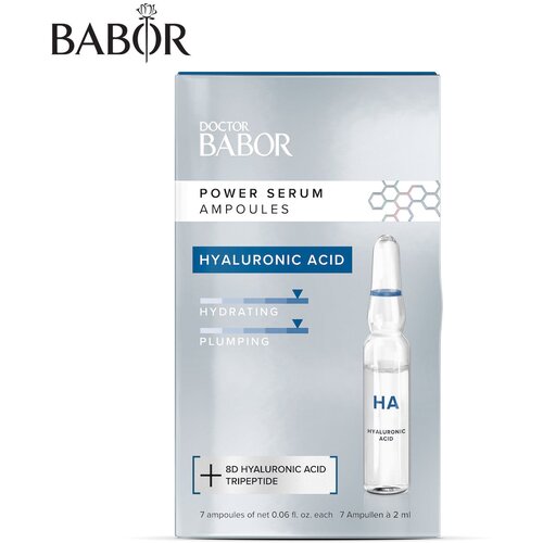 ампулы с гиалуроновой кислотой babor ampoules hyaluronic acid 14 мл BABOR Увлажняющая сыворотка для лица Ампулы с 8 видами гиалуроновой кислоты / Power Serum Ampoules Hyaluronic Acid DOCTOR BABOR