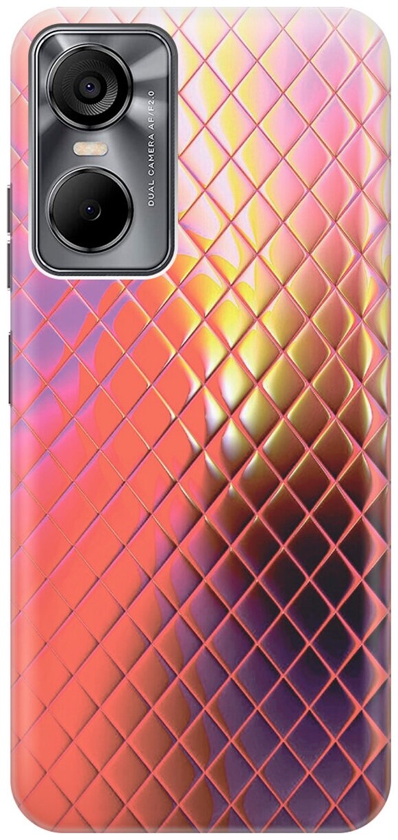 Силиконовый чехол Розовая рептилия на Tecno Pop 6 Pro / Техно Поп 6 Про