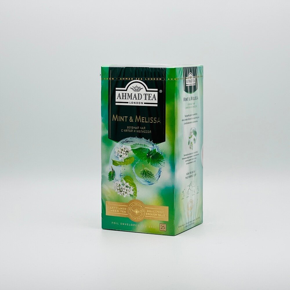 Чай зеленый Ahmad Tea Мята-Мелиса, 25x1,8 г - фото №10