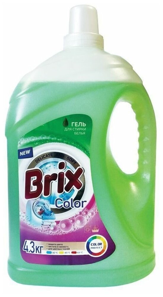 Гель для стирки Romax Brix Color, 4.3 л, 4.3 кг, бутылка