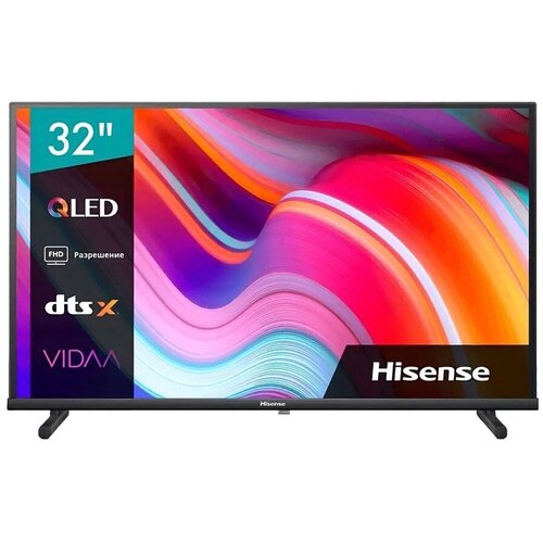 32 Телевизор Hisense 32A5KQ, QLED, FULL HD, черный, смарт ТВ