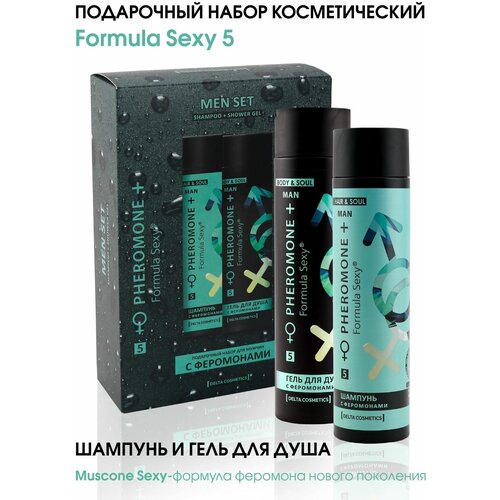 Косметический набор мужской Formula Sexy №5, гель для душа 250 мл+шампунь 250 мл