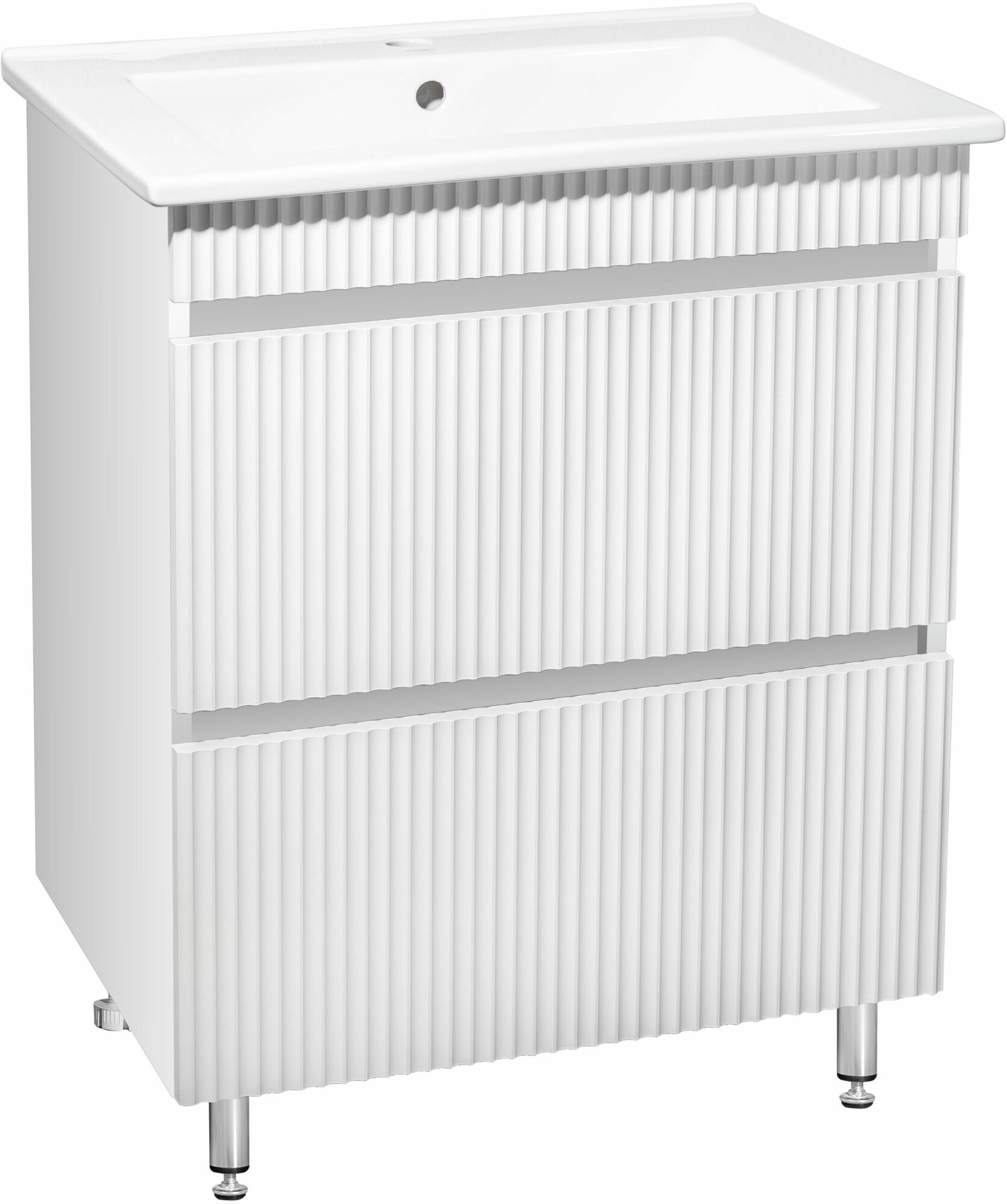 Тумба под раковину напольная Модена 65, белая — фото 1