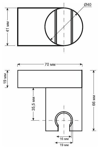 Держатель ESKO для душа, арт. SH405, ESKO