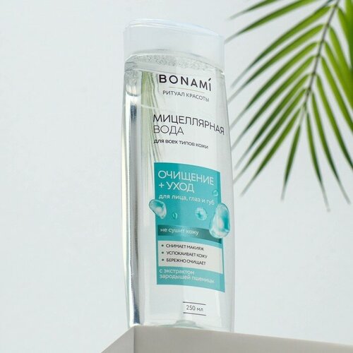 BONAMI Мицеллярная вода для снятия макияжа с экстрактом белой ивы и протеином зародышей пшеницы