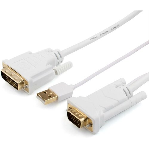 Кабель а/в ATCOM 1.8m м DVI-D (DUAL LINK) - DVI-D - VGA AT9505 кабель dvi atcom at0702 10 0м dvi d dual link 24 pin 2 феррита пакет