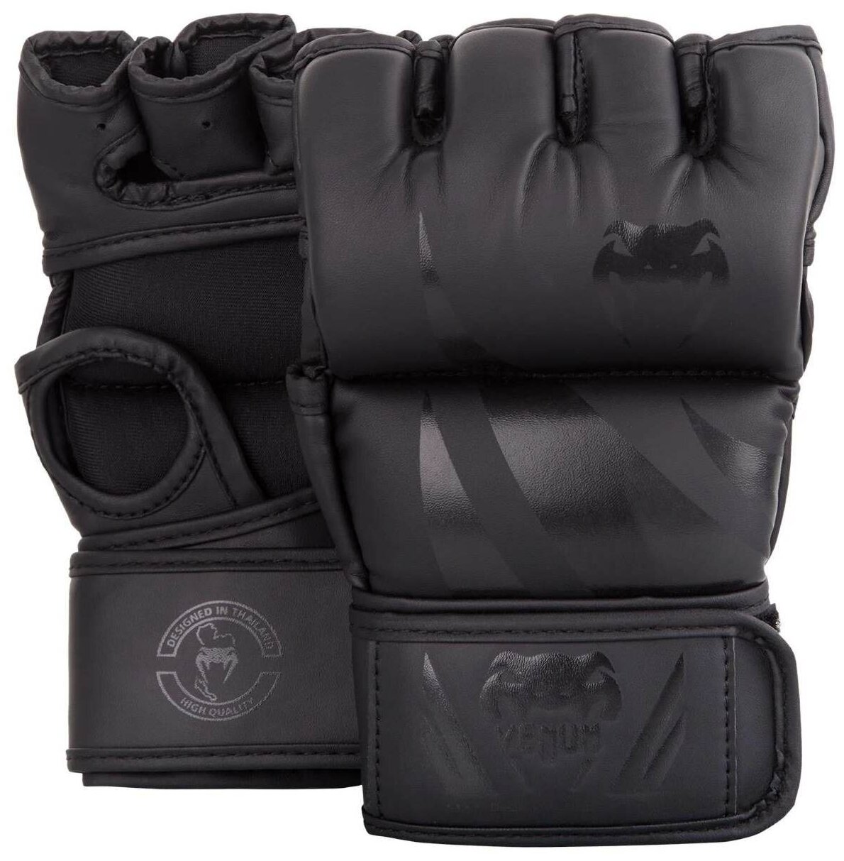 Перчатки ММА Venum Challenger MMA Gloves - Without Thumb - Black/Black