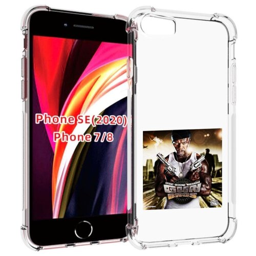 Чехол MyPads 50 Cent - Gun Bros для iPhone 7 4.7 / iPhone 8 / iPhone SE 2 (2020) / Apple iPhone SE3 2022 задняя-панель-накладка-бампер