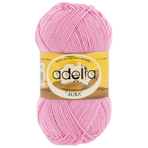 Пряжа ADELIA "AURA" 100% акрил 50 г 250 м №057 св. розовый