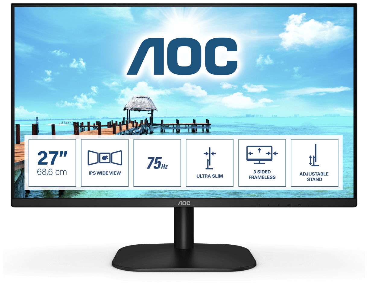 27" Монитор AOC 27B2H 1920x1080 76 Гц IPS