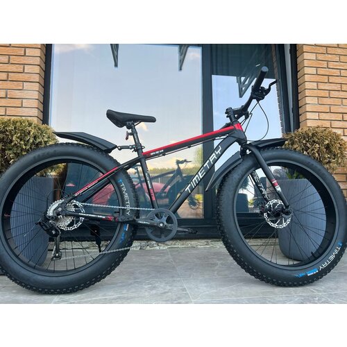 Велосипед фэтбайк TimeTry тт089 26колеса черно-красный подростковыйвзрослыйженскиймужской 2430000₽