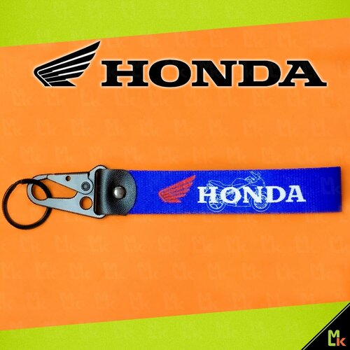 Брелок Mashinokom, гладкая фактура, Honda, синий брелок mashinokom гладкая фактура honda фиолетовый
