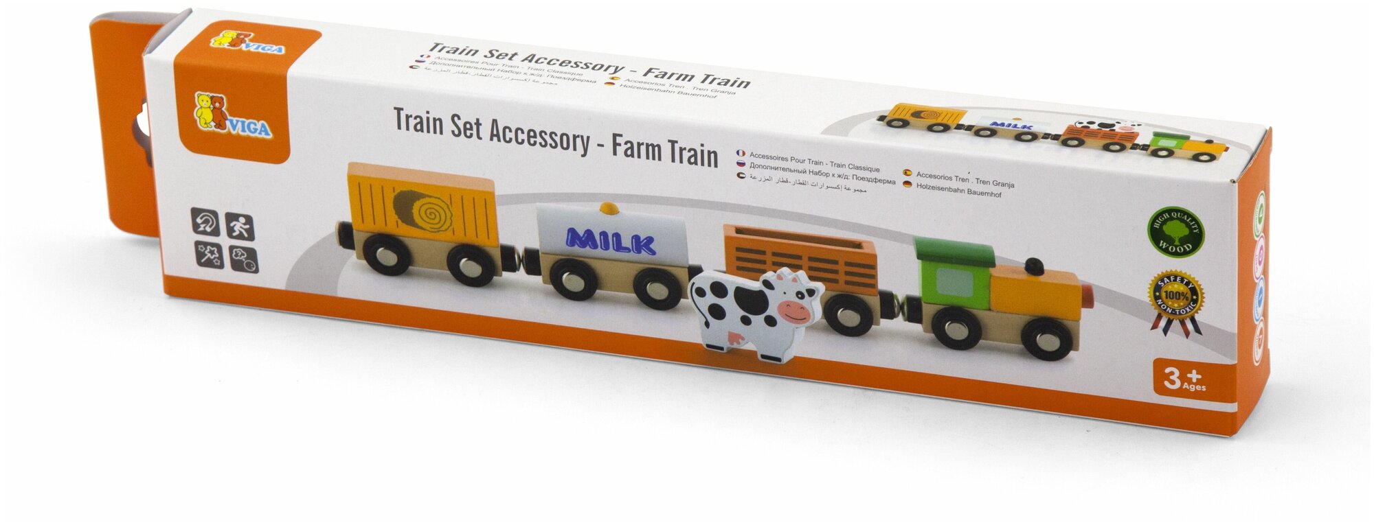 Игровой набор к железной дороге Viga Toys Поезд-ферма (50821) - фото №2